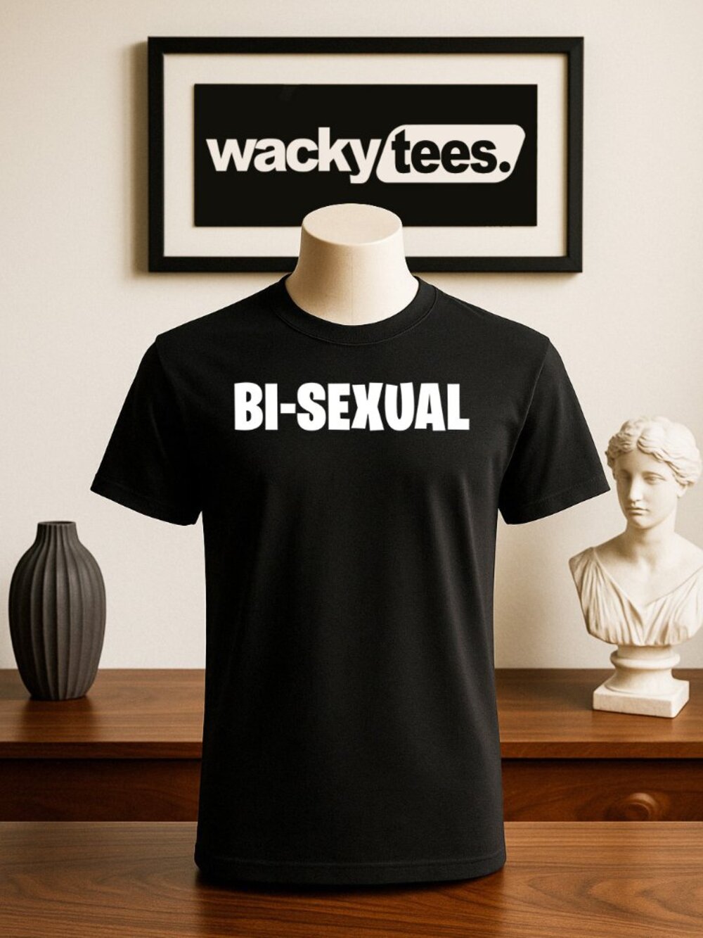 Bi Sexual Text Funny Gag Mood Style Graphic Tee Shirt